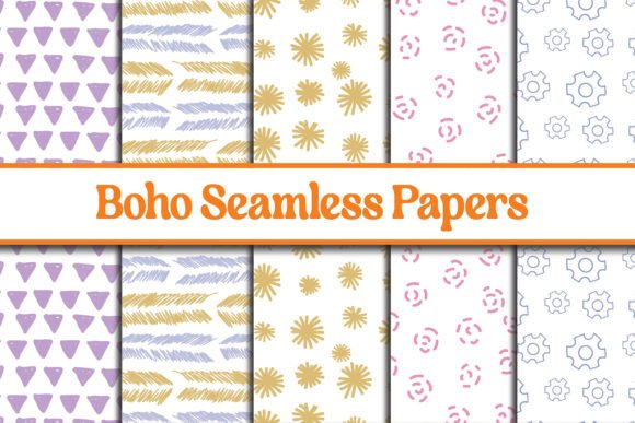 Boho Seamless Digital Papers Background