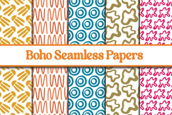 Boho Seamless Digital Papers Design