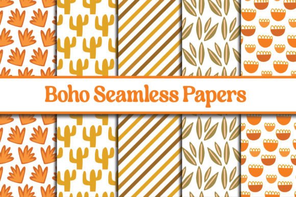 Boho Seamless Digital Papers Pattern: Elevate Your Creative Projects with Versatile Design Assets