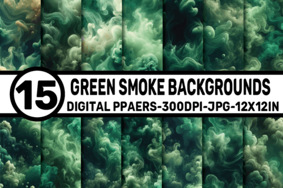 Green Smoke Background Digital Papers: Elevating Visual Identity and Creative Workflows