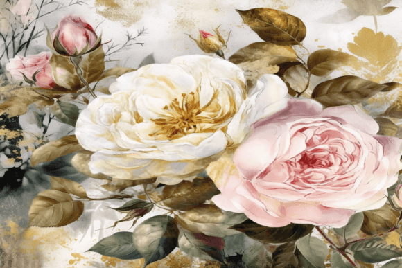 Peony Rose Background: Elegant Digital Paper for Creative Projects