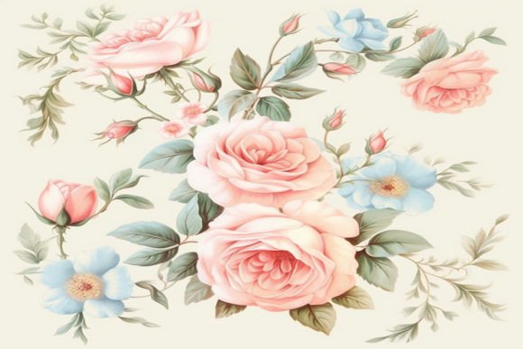 Shabby Chic Rose Background: A Versatile Design Asset