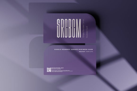 Single Rounded Corner Business Card Mock: Strategic Presentation for Modern Branding