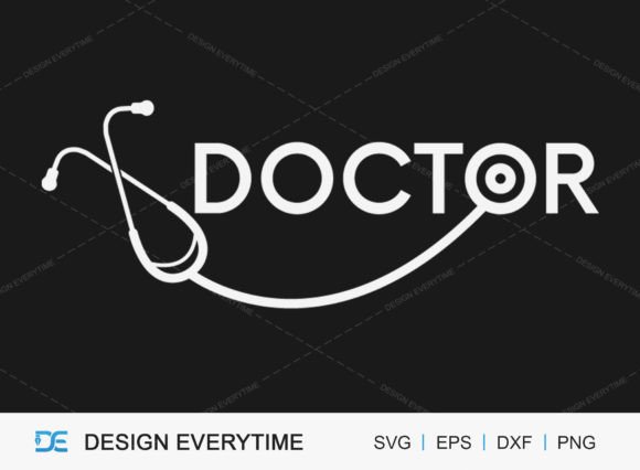 Stethoscope Medical Logo SVG Design