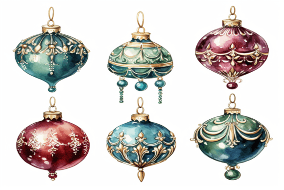Strategic Integration of Watercolor Christmas Ornament Background in Professional and Creative Workflows