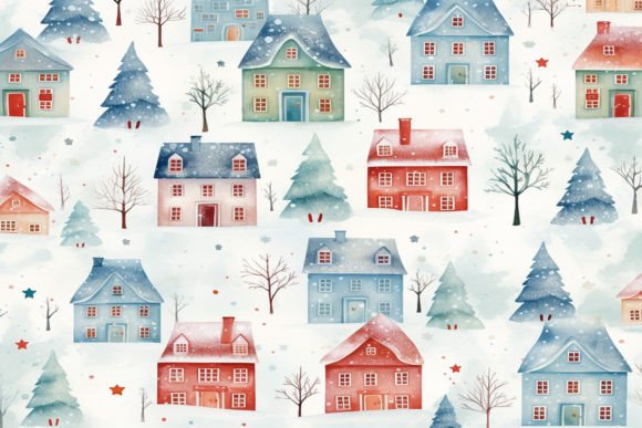 Watercolor Christmas Pattern