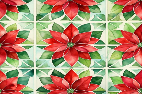 Watercolor Poinsettia Pattern: Elevate Your Digital and Physical Creations