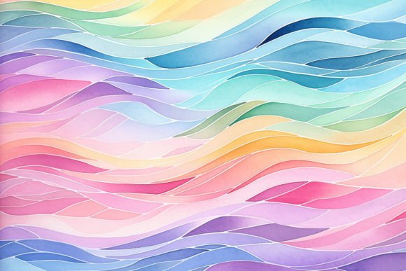 Watercolor Wave Pattern: Elevating Your Creative Projects with Digital Art